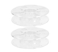 Mikinona 2pcs Reusable Plastic Filament Spools for 3D Printers, Lightweight Empty Printing Filament Reels with Broad Material Compatibility for Industrial and On-the- Printing Projects