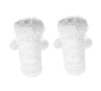 Mikinona 2pcs Reusable Plush Christmas Wine Bottle Bags Protective Soft Bottle Pouches with Drawstrings for Holiday Wrapping Wedding Party Festive Decor