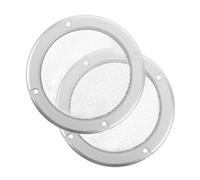 Mikinona 2pcs Round Speaker Grille Cover Stylish Metal Horn Mesh Protector for Car Home Audio Systems Dirt Guard with Sound Quality