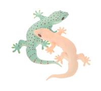 Mikinona 2pcs Simulation Lizard Figurines Realistic PVC Animal Models Educational Safe for Garden Decoration Prank Props
