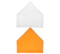 Mikinona 2pcs Softball Home Plate - Non-Slip Solid Color Baseball Training Mat - Practice Guide for Home Field School Or Party Sports 16.5x16.1 Inch Orange/White