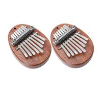 Mikinona 2pcs Solid Wood Thumb Piano Keys Mini Finger Piano African Kalimba Instrument for Beginners Musician Gifts for Boys and Girls Christmas Birthday