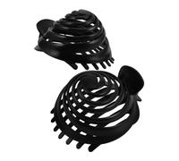 Mikinona 2PCS Spiral Plastic Bun Maker Clips Lightweight Nonslip Hair Claw for Natural Fluffy Mushroom Dome Hairstyle Elegant Styling Tool for Women Daily Use
