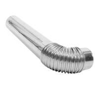 Mikinona 2pcs Stainless Steel Chimney Flue Pipe Set 10cm X 50cm with 10cm Elbow for Wood Stove Ventilation Outdoor Exhaust Pipe Compatible with Home Heating Boilers and Fireplaces