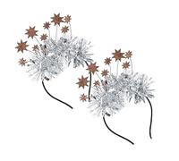 Mikinona 2pcs Star Hair Hoops Lovely Headdress Decor for Bride Parties Lightweight Durable Hair Bands for Carnival Costume Celebrations
