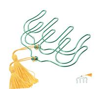 Mikinona 2pcs Steel Music Book Clips with Tassel Sheet Music Page Holder Smooth Surface and Easy Reading Design