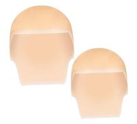 Mikinona 2pcs Stretchy Latex Bald Wig Caps for Adults and Tear Resistant Makeup Headwear for Halloween Cosplay Like Fit Monk Accessory