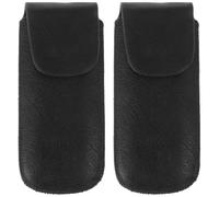 Mikinona 2pcs Ten-hole Blues Tone Faux Leather Harmonica Storage Box Portable Carry Case for Harmonicas for Beginner Musicians