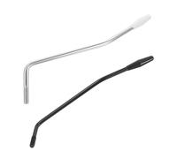 Mikinona 2pcs Threaded Guitar Tremolo Rod Silver Black Whammy Bar for Vintage Electric Guitar Bridges Replacement Vibrato Arm
