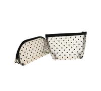 Mikinona 2Pcs Toiletry Storage Bag Portable Makeup Pouch Durable Flocking Cosmetic Organizer for Travel for Cosmetics Lotions and Items
