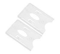 Mikinona 2Pcs Transparent Plastic Card Holder with Suction Cup Mount for Windshield Durable Parking Permit Storage Easy Installation Strong Suction for Vehicle Use
