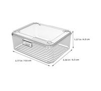 Mikinona 2pcs Transparent Small Card Holder Box for Trading Cards Baseball Business Small Photos Storage Case Organizer for Collectors