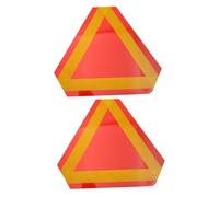 Mikinona 2pcs Triangle Reflectors for Car Slow Moving Vehicle Safety Signs Weather Resistant High Visibility for Trailers Trucks Golf Carts Farm Utility Vehicles Roadside Warning