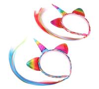 Mikinona 2Pcs Unicorn Hairband for Festival Hair Accessories Magical Horn Headband for Halloween Birthday Parties Unicorn Costume Decorations