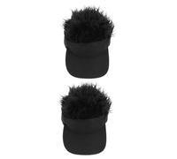Mikinona 2pcs Unisex Baseball Cap Visor Men Dad Caps for Heads Wig Baseball Decorative Hat for Outdoor Activities