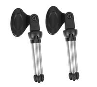 Mikinona 2pcs Universal Metal Microphone Stand Desk Tripod with Spring Clip, Foldable Tabletop Mic Holder for Home Studio and Office Recording