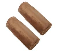 Mikinona 2pcs Velvet Bolster Pillow Cover Removable Breathable Cylinder Neck Roll Pillowcase for Side Sleeping Spa Massage Lightweight Tube Pillow Case for Home Office Travel