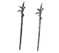 Mikinona 2pcs Vintage Chinese Hair Sticks Bamboo Metal Design Hair Chopsticks for Women Elegant Accessories for Buns Chignons Parties Festivals