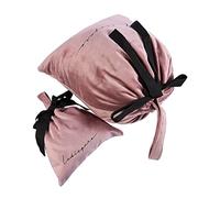 Mikinona 2pcs Vintage Velvet Drawstring Makeup Bag Compact Travel Cosmetic Pouch Organizer for Women Girls for Toiletries Accessories and Sundries Pink