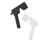 Mikinona 2Pcs Vision Test Shading Plate Eye Occluder Handheld Visual Testing Tool Abs Eye Cover for School Hospital Family Use with Anti-Skid Handle Black White