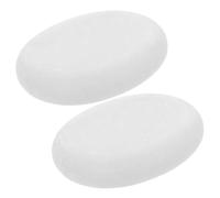Mikinona 2pcs White Marble Massage Stones Set Smooth Hot Cold Compress Spa Essential Oil Enhanced Muscle Tension Relief Body Massage Rocks