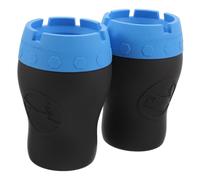 Mikinona 2pcs Windproof Silicone Ashtray with Lid Unbreakable Car Cigar Ashtray for Indoor Outdoor Use Portable Shockproof Smokeless Ash Container for Vehicle Office Tabletop