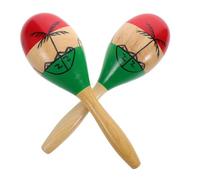 Mikinona 2pcs Wooden Maracas for Toddlers Musical Instruments Hammer Baby Toys Montessori Learning Percussion Toys