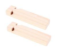 Mikinona 2pcs Wooden Train Whistles DIY Musical Instruments for Lightweight Unpainted Flute with Smooth Finish Promotes Hearing Development and Music Interest