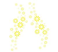 Mikinona 2pcs Yellow PVC Car Decorative Stickers Auto Decals Easy to Apply and Remove Without Damage Unique Fresh Design for Vehicle Body Exterior