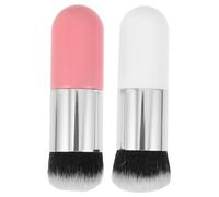 Mikinona 2sets Cosmetics Makeup Brush Large Foundation Brush Soft Durable Double-ended for Women Girls Gentle on Skin No Shedding 2pcs*2