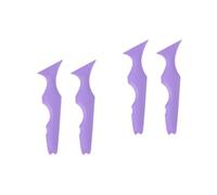 Mikinona 2sets Makeup Stencil Kit Eyeliner Eyeshadow Eyebrow Stencils Reusable Easy to Clean Soft Silicone for Beginners Makeup Artists Include Mask Applicator 2pcs*2