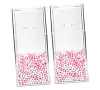 Mikinona 2sets Plastic Makeup Brush Organizer Makeup Brush Bucket Simple Design for Storage Skincare