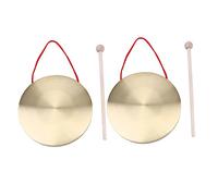 Mikinona 2sets Traditional Chinese Gong Instrument Gong Mallets Hand for Boys and Girls Musical Toys Instrument for Rhythm Practice