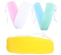 Mikinona 2sets Travel Soap Bag Soap Lathering Pouch Bubble Maker Scrubbing Net Storage Bag for Handmade Bubble Net Perfect for Bath 5pcs*2