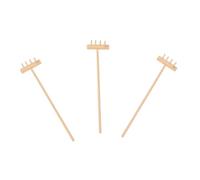 Mikinona 3 Pcs Mini Four-Tine Desktop Rake Set 14cm x 3.5cm Zen Garden Accessories for Tabletop Sand Tray Gardening Tool Kit