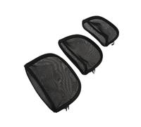 Mikinona 3 Pcs Portable Transparent Net Yarn Cosmetic Organizer Bags Compact Lightweight Makeup Storage with Mesh Travel Handbag for Women S