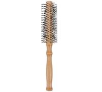 Mikinona 3 Pcs Wooden Round Brush Hot Round Bristle Styling Brush for Curly Hair Detangle Comb