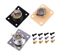 Mikinona 3 Sets Jack Accessories Square Socket Output Plate for Guitar Guitar Supply Sitting Interface Random Style Fittings