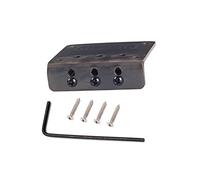 Mikinona 3 Strings String Fixed Saddle Bridge Non Tremolo Hardtail Replacement for Electric Guitar Easy Installation Kit with Saddles and Mounting Screws Gai Bronze Finish