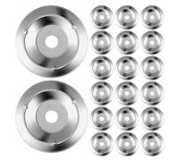 Mikinona 30Pcs Drum Cymbal Tambourine Rings - Replacement Bell Ching Rings Effect Jingles Attachment - Percussion Accessories for Parties and Worship Bands 1.5", Inner Hole 4mm