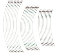 Mikinona 30PCS Fishing Leader Wires with Swivels Snap Design Sturdy Stainless Steel Fishing Line for Saltwater for Sea Carp and Trout