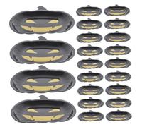 Mikinona 30pcs Halloween Pumpkin Paper Plates with Black Autumn Inspired Tableware for Indoor Outdoor Parties Halloween and Thanksgiving Decorations