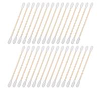 Mikinona 30pcs Makeup Cotton Swabs with Reinforced Wooden Stick and Soft Cotton Tips for Ear and Face Cleaning, for Nail Art and Travel Convenience