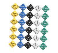 Mikinona 30pcs Multi Sided Place Value Dice Dice for Tabletop Games Party Board Game Props for Home Bar Educational and Entertainment Use