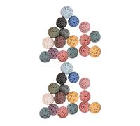 Mikinona 33pcs Lava Stone Aroma Diffuser Beads 10mm No-hole Volcanic Scent Stones for Car Home Office Aromatherapy Fragrance Extension