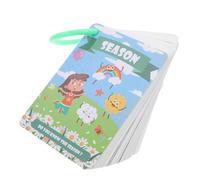 Mikinona 34pcs Early Learning Weather Season Flashcards for, Portable Paper Cognitive Cards for ’s Sensory Development and Educational Play