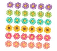 Mikinona 36 Pcs Daisy Hairpin Accessories for DIY Phone Case Decoration Creative Craft Supplies for Unique Jewelry and Headbands for Handmade and Fun Projects