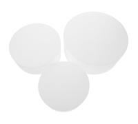 Mikinona 3pcs Acrylic Round Buffet Riser Stands with Wide Base for Stable Cake Dessert Jewelry Cosmetic Display Multipurpose Cylinder Pedestal Organizers for Party Counters and Perfume