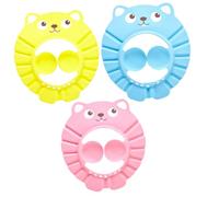 Mikinona 3Pcs Baby Shower Cap EVA Shampoo Hat Adjustable Bath Hat with Diversion Tank for Bathing Wash Hair Kid