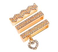 Mikinona 3pcs Bling Silicone Decorative Loop Rings for Watch Straps Stylish Charms to Elevate Your for Personalization Gifting